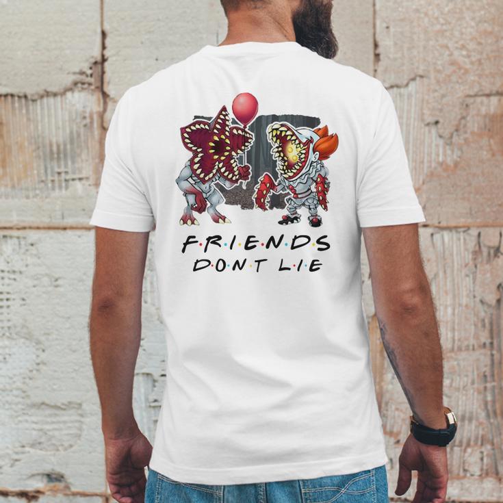 Pennywise Demogorgon Friends Don’T Lie Mens Back Print T-shirt Funny Gifts