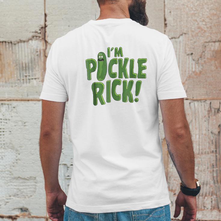 I Am Pickle Rick Pickle Text Mens Back Print T-shirt Funny Gifts