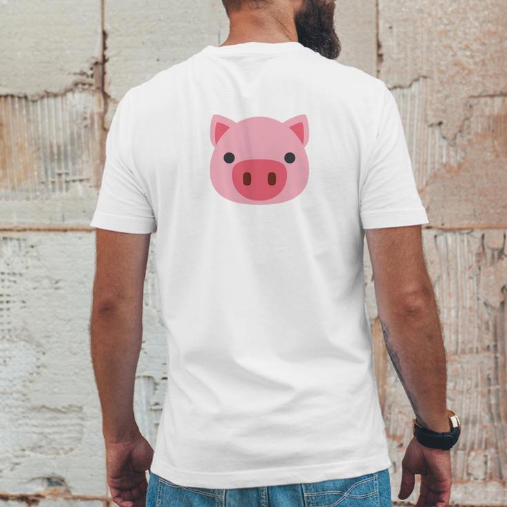 Pig Emoji Cute Porky Head DesignLittle Pink Pig T Shirt Mens Back Print T-shirt Funny Gifts