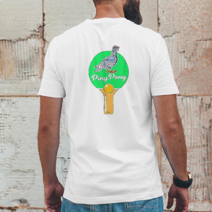 Pigeon Ping Pong Mens Back Print T-shirt Funny Gifts