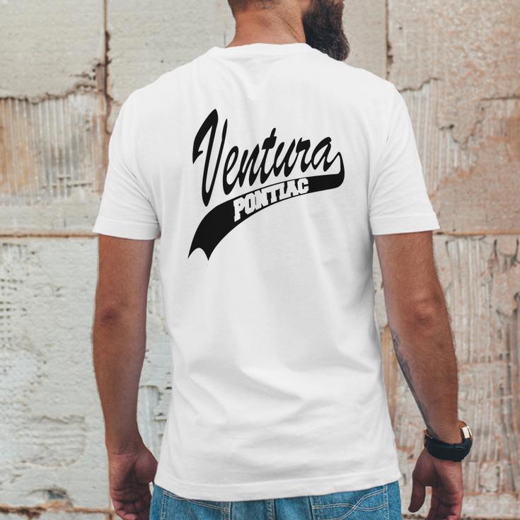 Pontiac Ventura - White Outline Mens Back Print T-shirt Funny Gifts