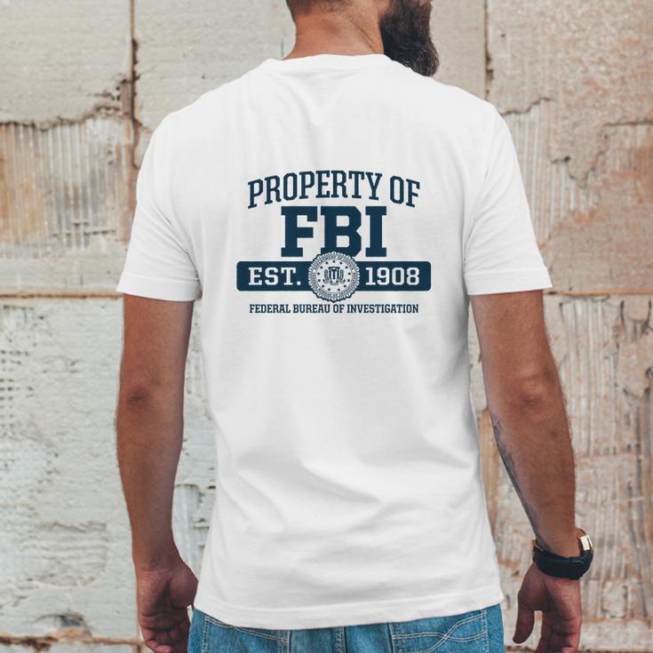 Property Of Fbi Mens Back Print T-shirt Funny Gifts