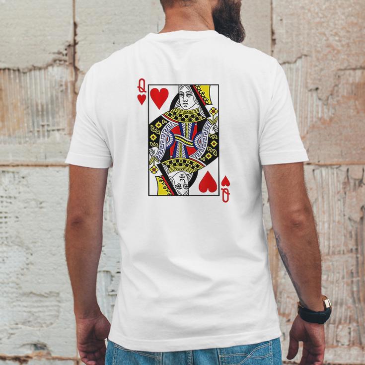 Queen Of Hearts Mens Back Print T-shirt Funny Gifts