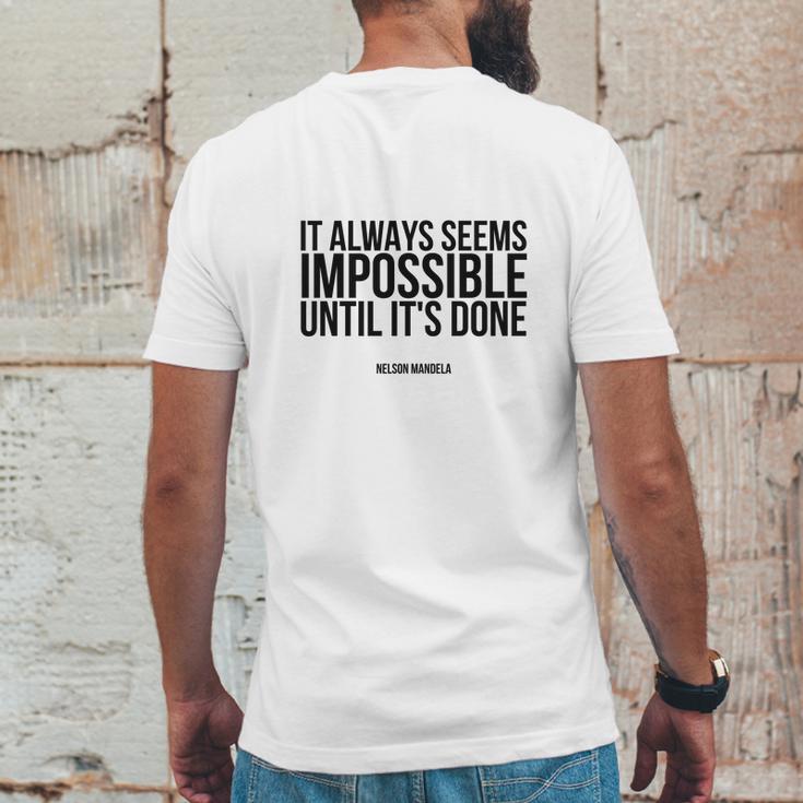 Quote From Nelson Mandela Mens Back Print T-shirt Funny Gifts