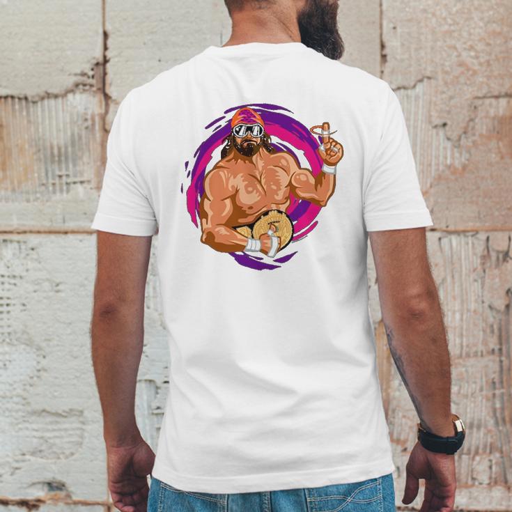 Randy Macho Man Savage Funny Cartoon Mens Back Print T-shirt Funny Gifts