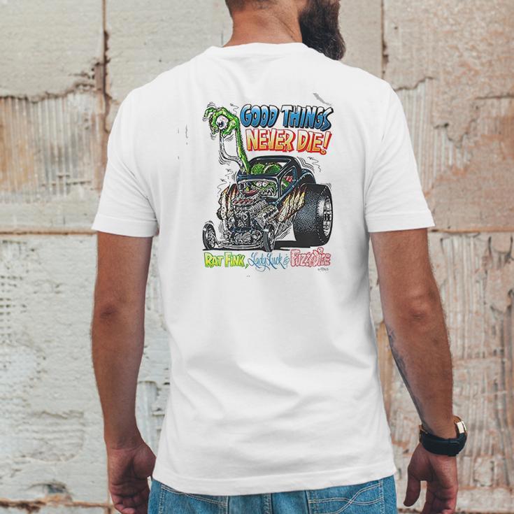 Rat Fink Good Things Mens Back Print T-shirt Funny Gifts