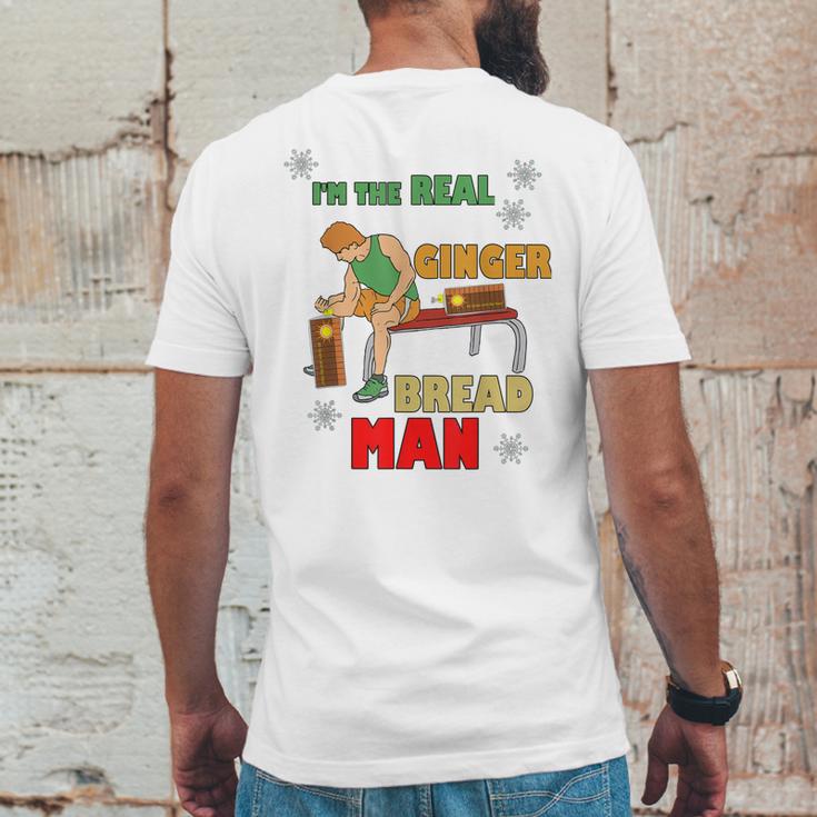 Im The Real Ginger Bread Man Muscle Gym Workout Mens Back Print T-shirt Funny Gifts