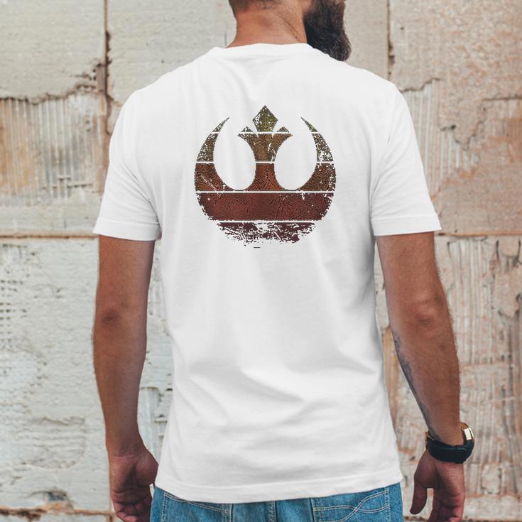 Rebel Alliance Rebellion Last Jedi Luke Rey Leia Chewbacca Mens Back Print T-shirt Funny Gifts