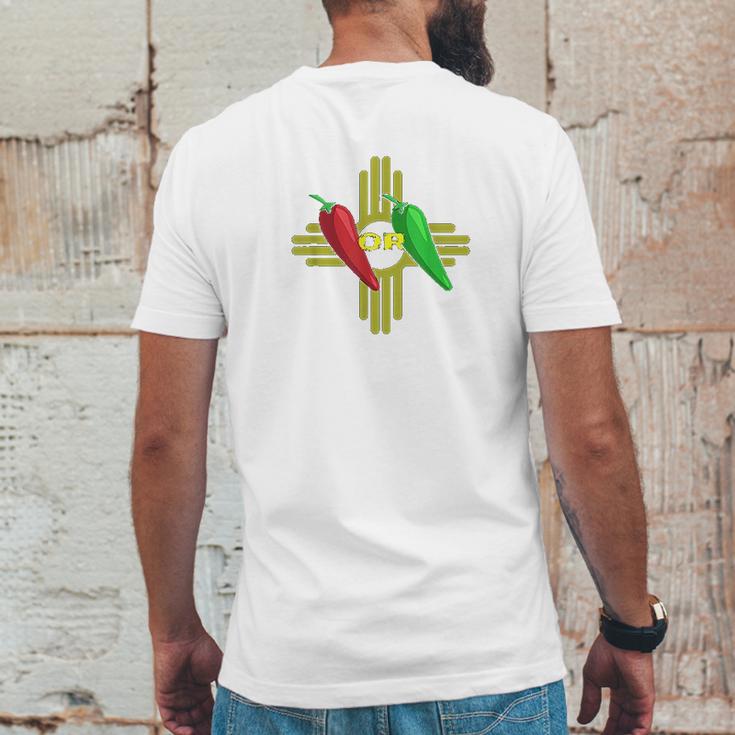 Red Or Green Chile Hatch New Mexico Zia Mens Back Print T-shirt Funny Gifts