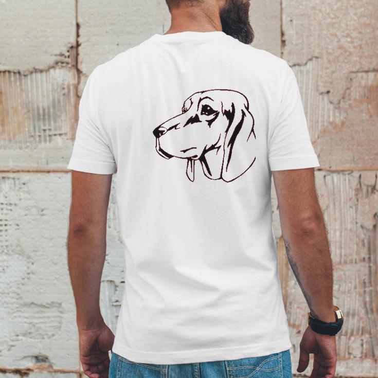 Redbone Coonhound Head Mens Back Print T-shirt Funny Gifts