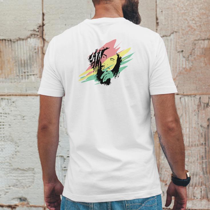 Reggae Bob Marley Mens Back Print T-shirt Funny Gifts