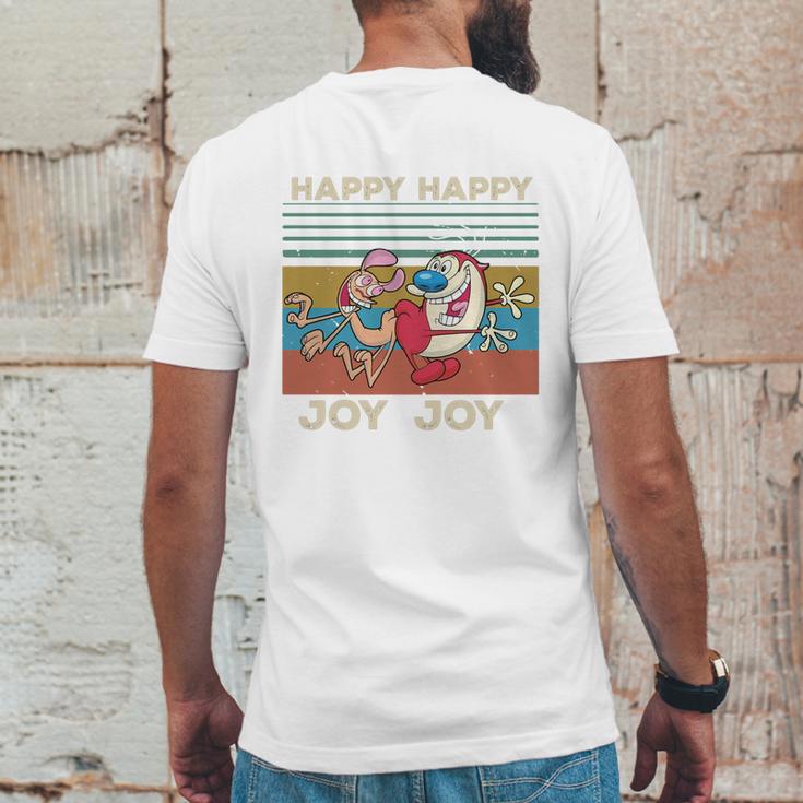 Ren And Stimpy Happy Happy Joy Joy Mens Back Print T-shirt Funny Gifts