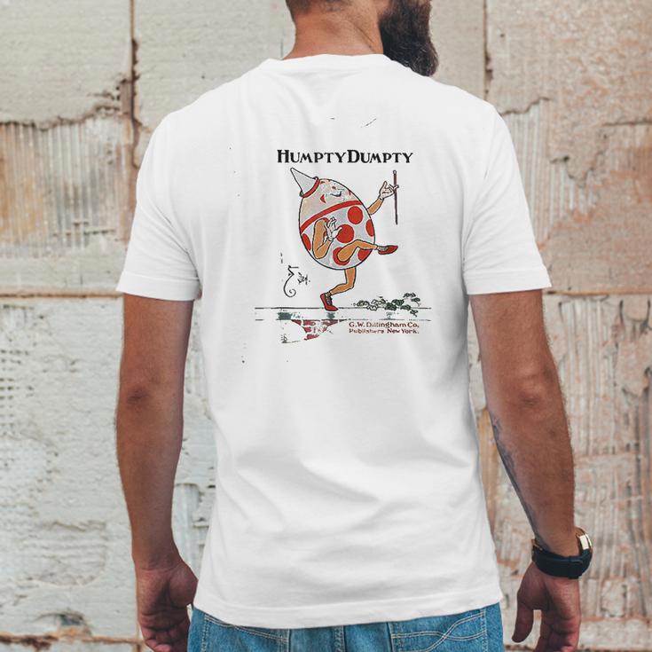 Retro Fairy Tale The Great Fall Humpty Dumpty Mens Back Print T-shirt Funny Gifts