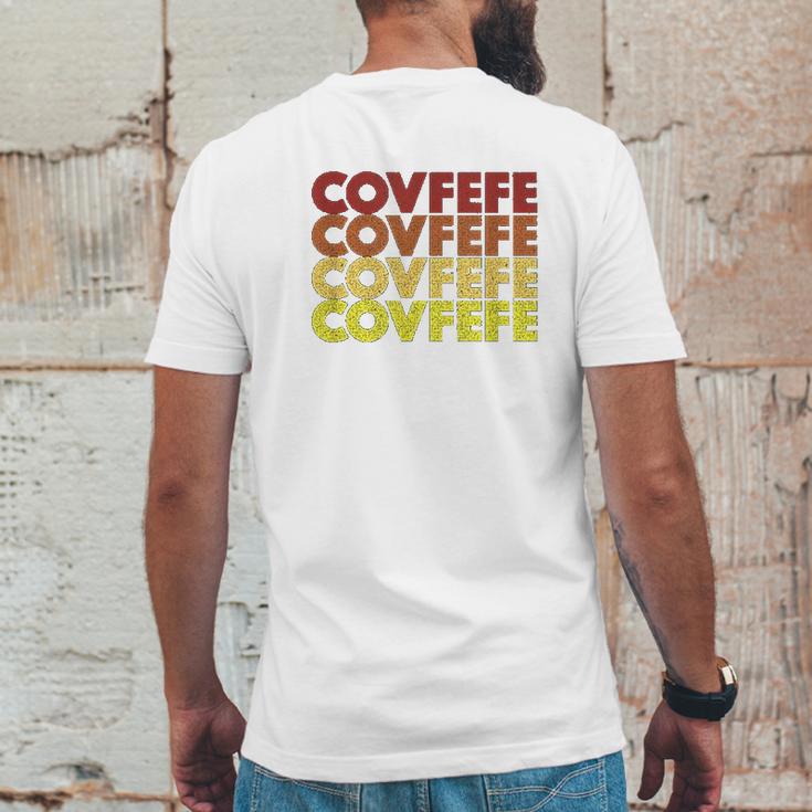 Retro Vintage Covfefe Funny Gift Mens Back Print T-shirt Funny Gifts