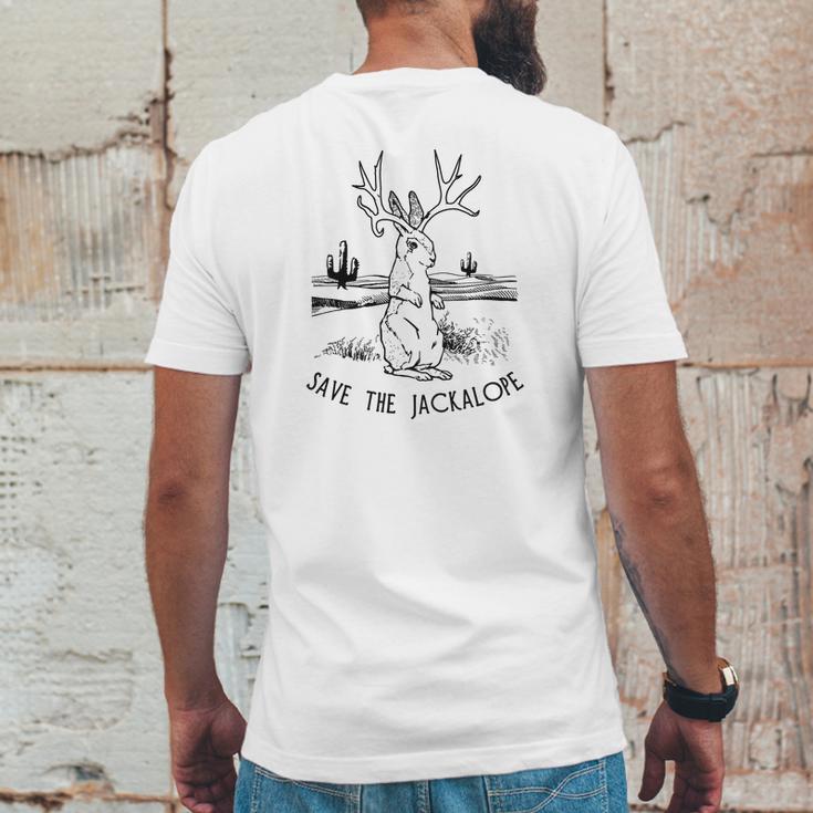 Save The Jackalope Tee Funny Jackrabbi Apparel Mens Back Print T-shirt Funny Gifts