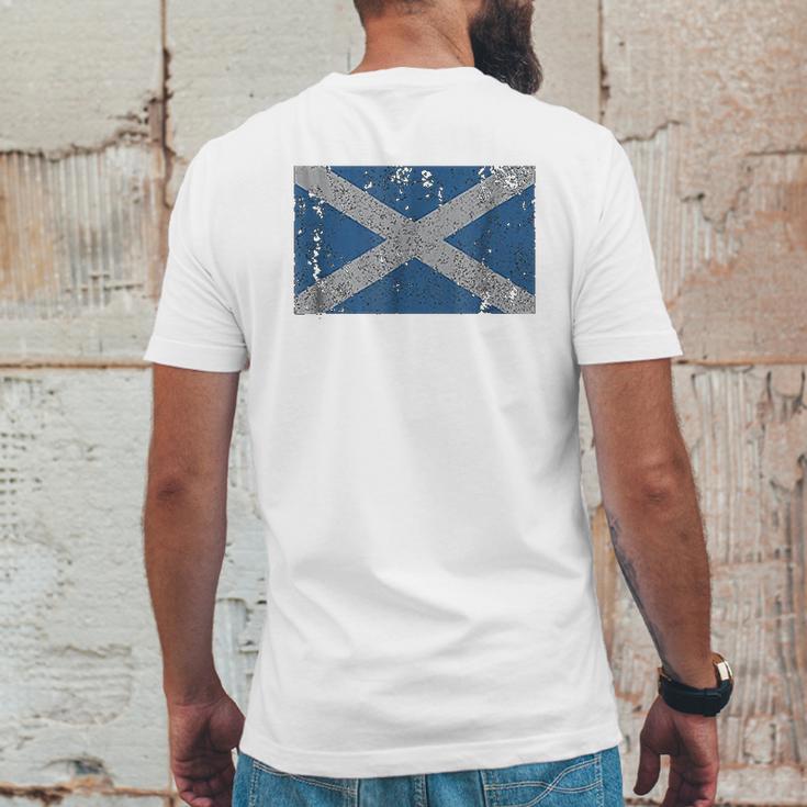 Scotland Flag Scottish Saltire Saint Andrews Cross Mens Back Print T-shirt Funny Gifts