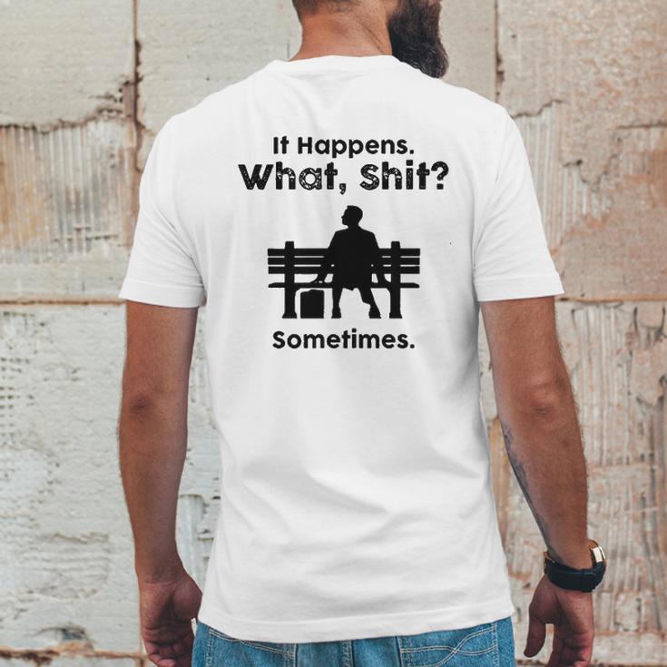 Sht Happens Classic Movie Romance Comedy Mens Back Print T-shirt Funny Gifts