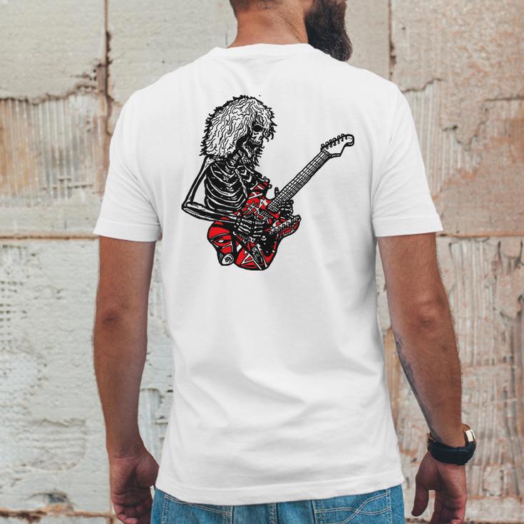 Skeleton Rock Eddie Van Halen Mens Back Print T-shirt Funny Gifts