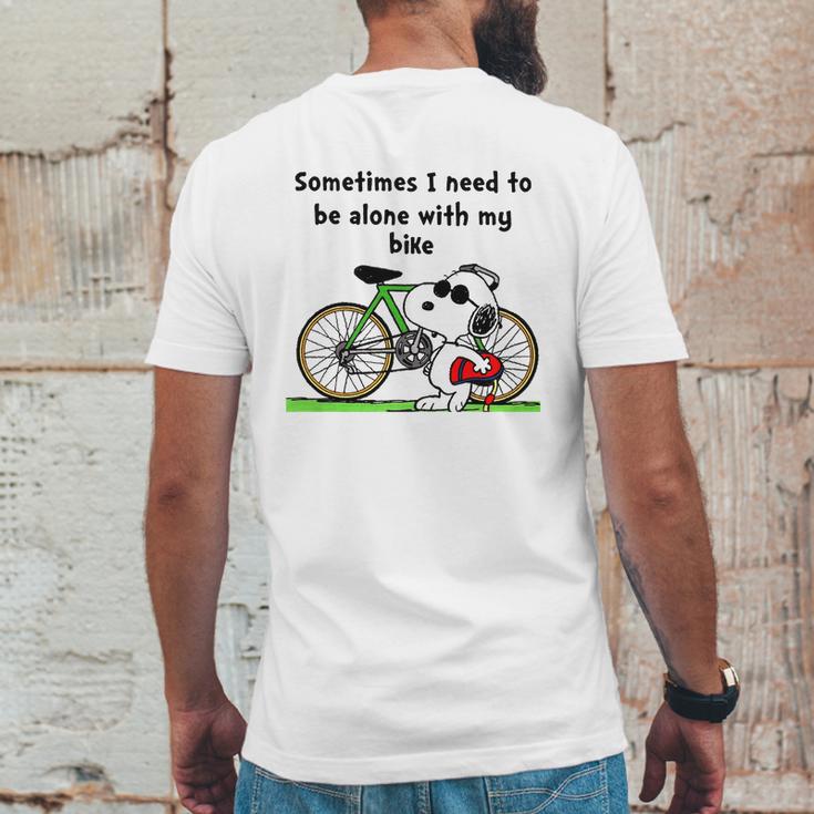 Snoopy Bike Mens Back Print T-shirt Funny Gifts