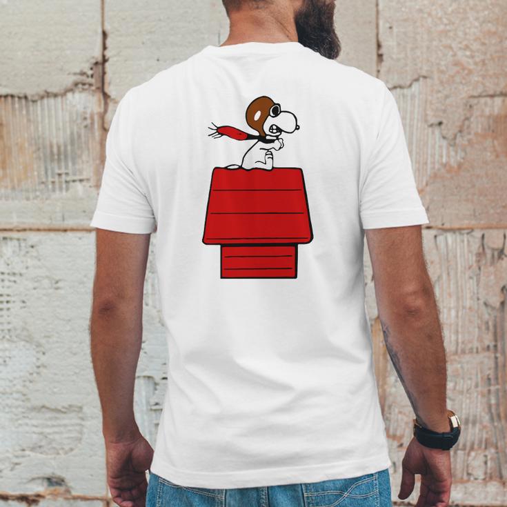 Snoopy Flying Ace Mens Back Print T-shirt Funny Gifts