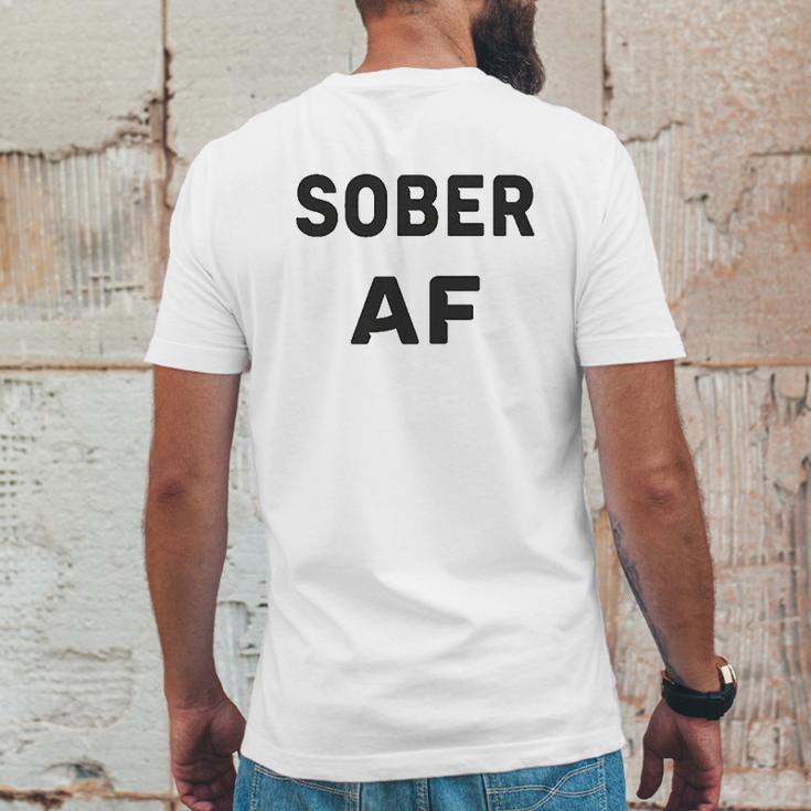 Sobriety Sober Af Mens Back Print T-shirt Funny Gifts