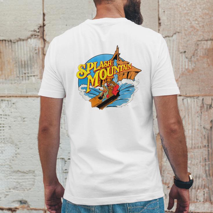 Splash Mountain Funny Mens Back Print T-shirt Funny Gifts