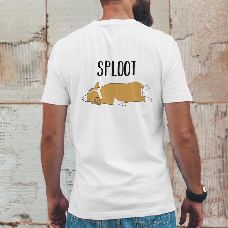 Sploot Corgi Tee Mens Back Print T-shirt Funny Gifts