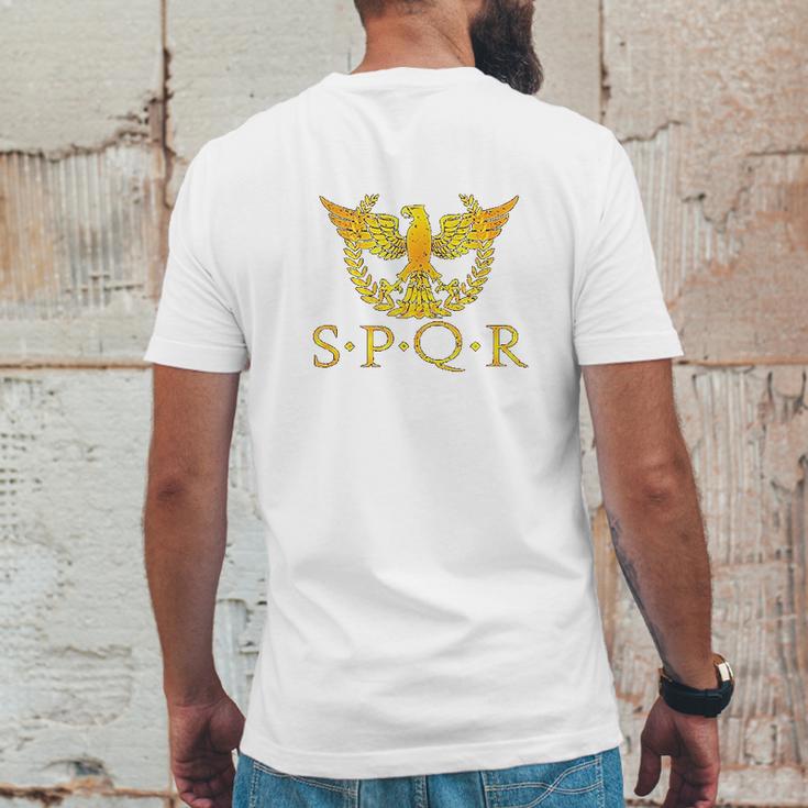 Spqr Senatus Populusque Romanus Mens Back Print T-shirt Funny Gifts