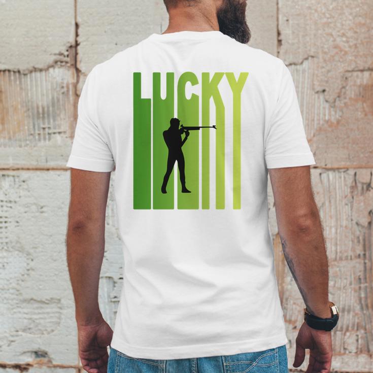 St Patricks Day Lucky Shooting Funny Sport Lovers Gift Mens Back Print T-shirt Funny Gifts