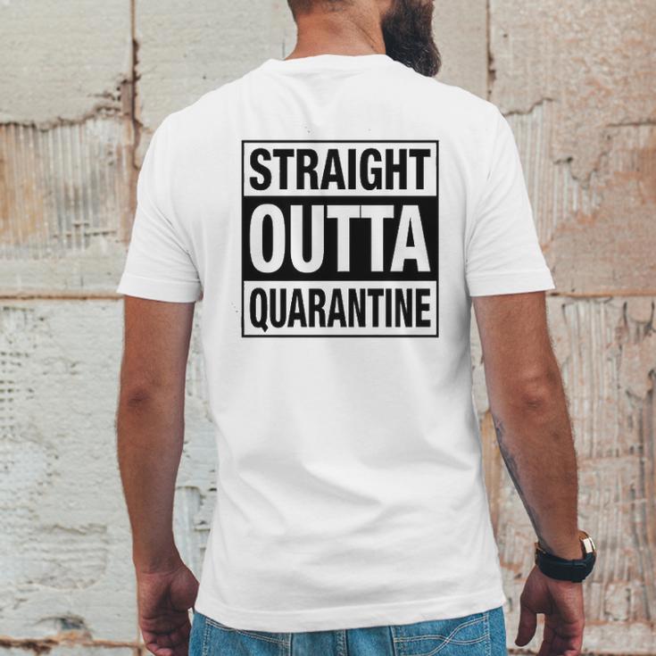 Straight Outta Social Distancing Fun Gift Mens Back Print T-shirt Funny Gifts