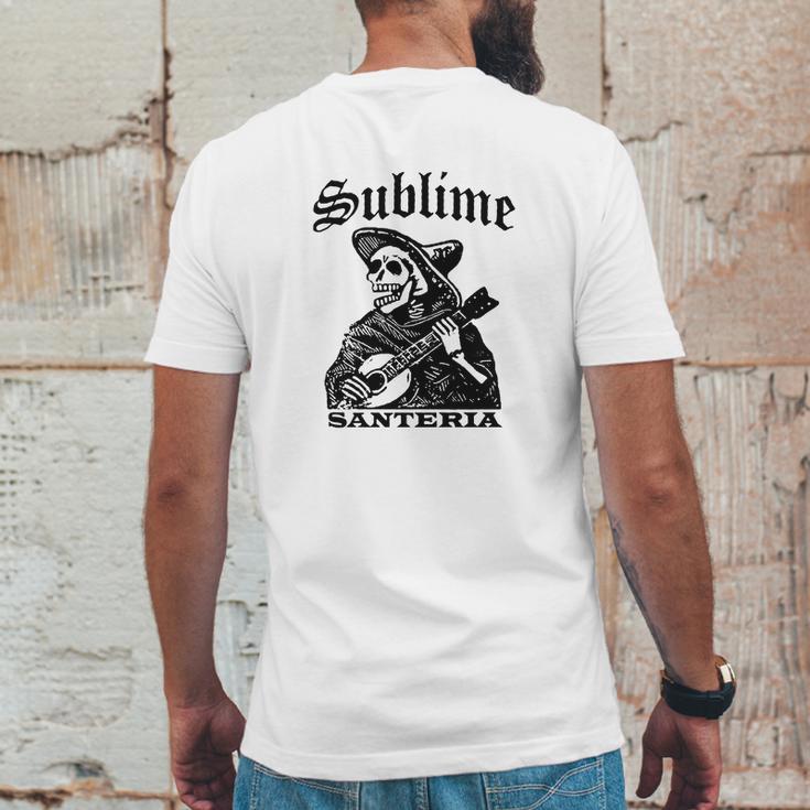 Sublime Santeria Skeleton Mens Back Print T-shirt Funny Gifts