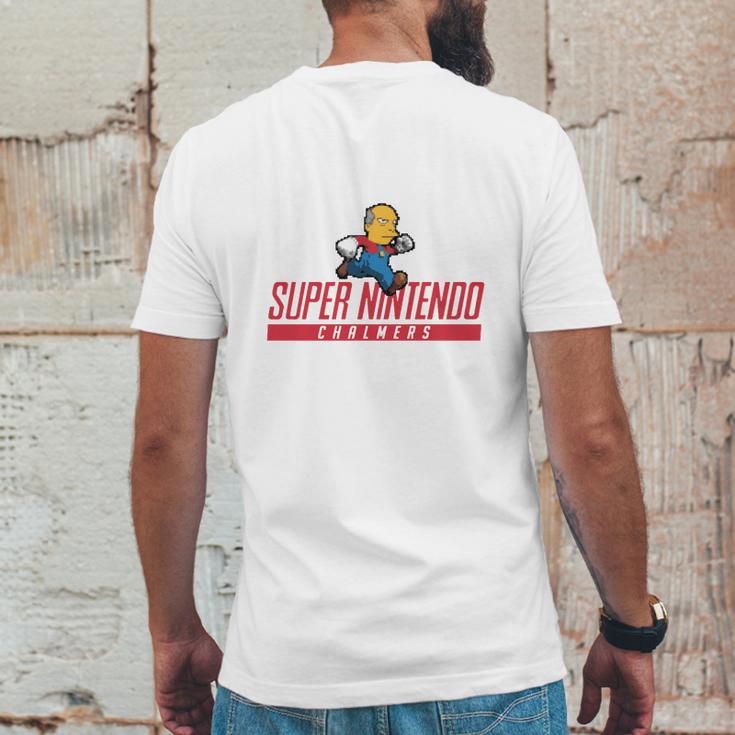 Super Nintendo Chalmers Mens Back Print T-shirt Funny Gifts