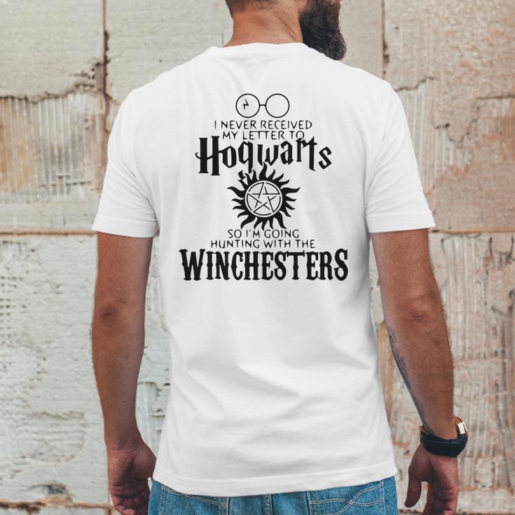 Supernatural I Never Received My Letter To Hogwarts So I’M Hunting With Winchesters Shirt Mens Back Print T-shirt Funny Gifts