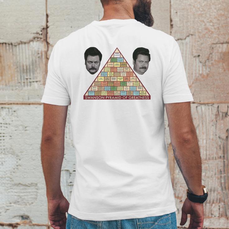 Swanson Pyramid Of Greatness Mens Back Print T-shirt Funny Gifts