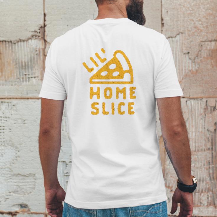 Toddler Lil Home Slice Funny Pizza Pie Younger Sibling Family Mens Back Print T-shirt Funny Gifts