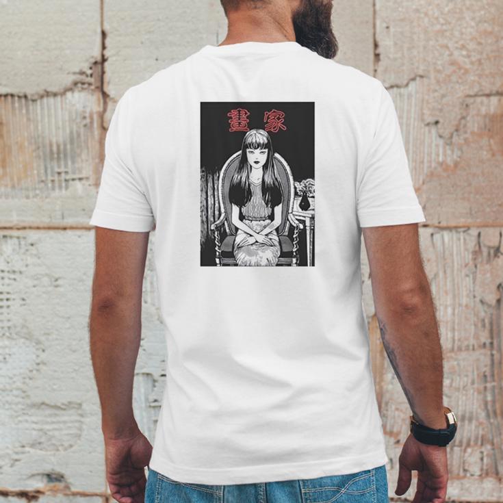 Tomie Junji Ito Uzumaki Cult Horror Manga Mens Back Print T-shirt Funny Gifts