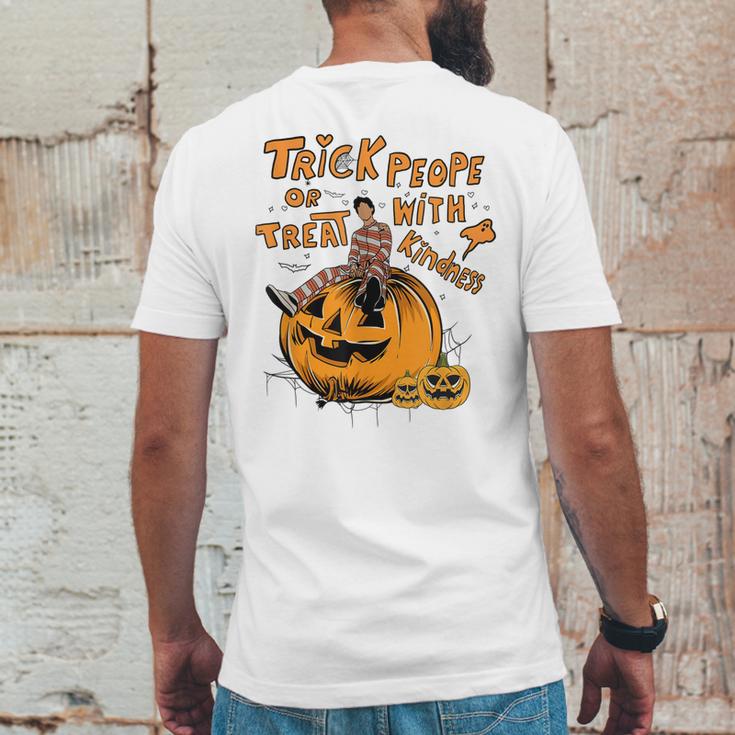 Trick Or Treat People With Kindness Halloween Mens Back Print T-shirt Funny Gifts