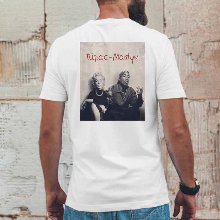 Tupac Marilyn Fans Mens Back Print T-shirt Funny Gifts