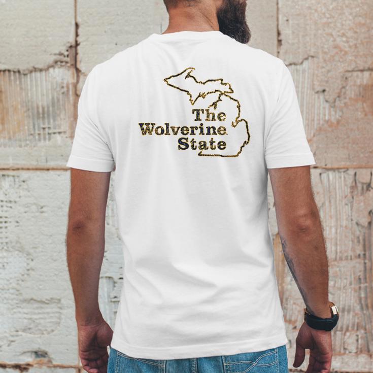 University Of Michigan The Wolverine State Mens Back Print T-shirt Funny Gifts