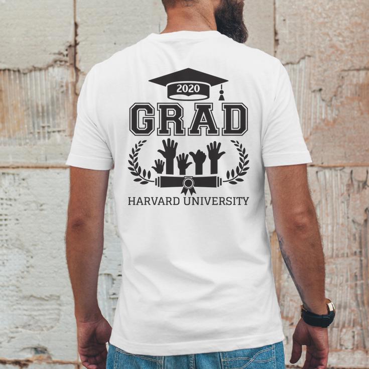 University School Graduation Harvard University Grad 2020 Mens Back Print T-shirt Funny Gifts