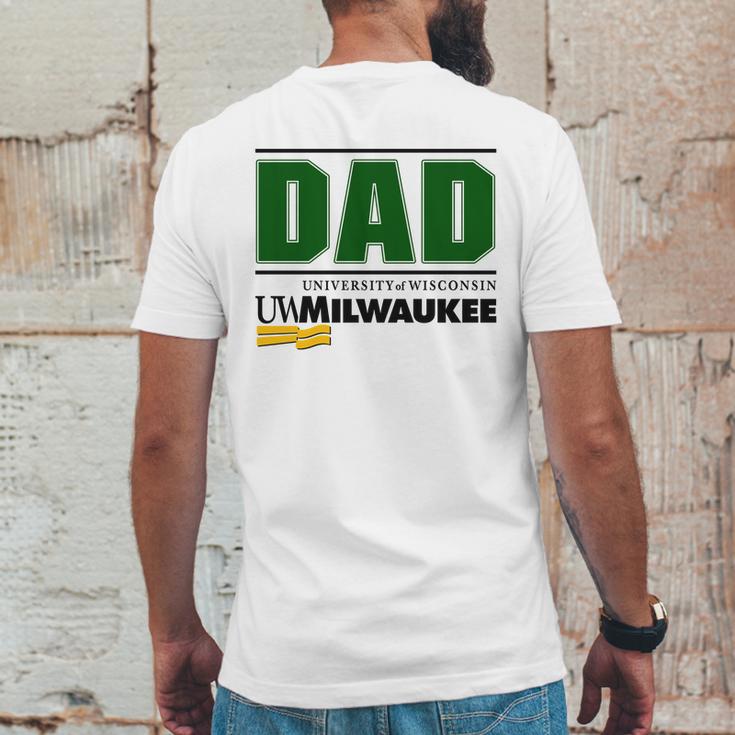 University Of Wisconsin Milwaukee Proud Dad Parents Day 2020 Mens Back Print T-shirt Funny Gifts