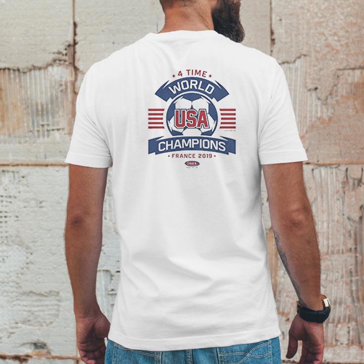 Us Soccer Fans 4 Time World Champs Soft Style Mens Back Print T-shirt Funny Gifts