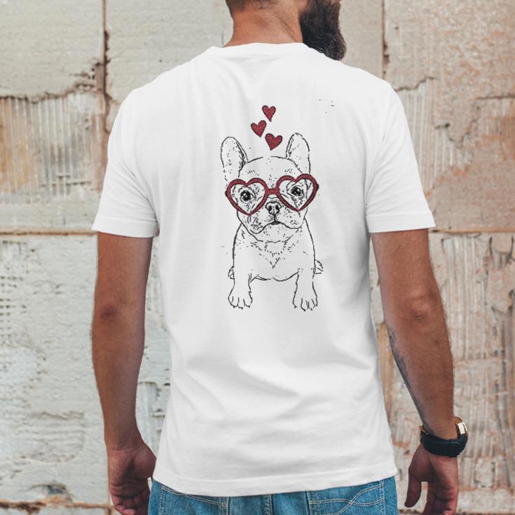 Valentine Puppypierre The French Bulldog Triblend Mens Back Print T-shirt Funny Gifts