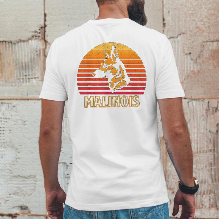 Vintage Belgian Malinois Dog Retro Malinois Gift Birthday Mens Back Print T-shirt Funny Gifts