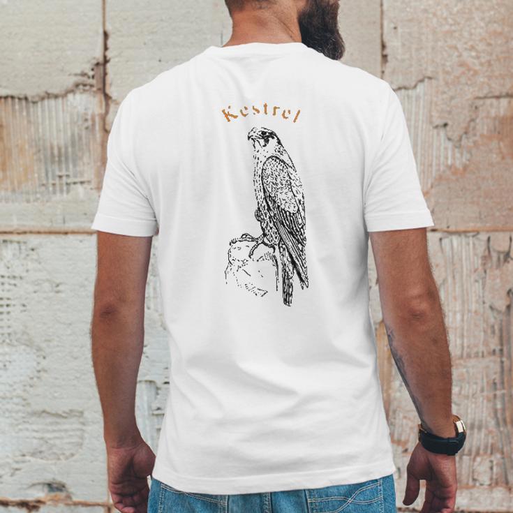 Vintage Kestrel Raptor Sparrow Hawk Art Mens Back Print T-shirt Funny Gifts