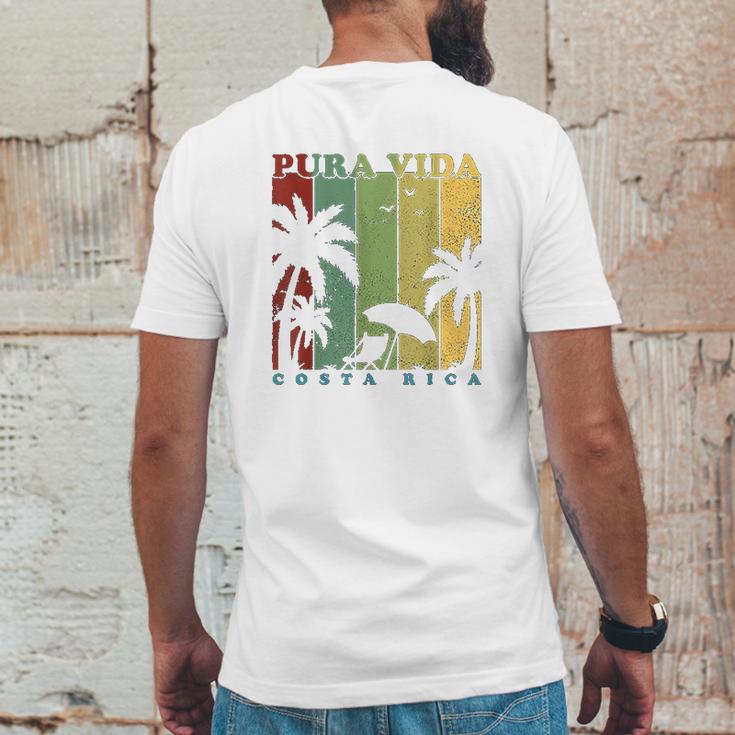 Vintage Retro Summer Vacation Costa Rica Pura Vida Beach Mens Back Print T-shirt Funny Gifts