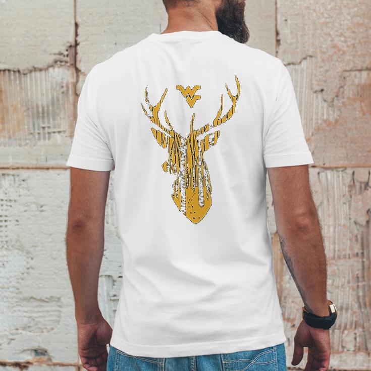 West Virginia Mountaineers Hunting Forest Deer Mens Back Print T-shirt Funny Gifts