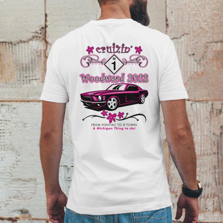 Woodward Avenue Cruise 2022 M1 Pink Style Mens Back Print T-shirt Funny Gifts