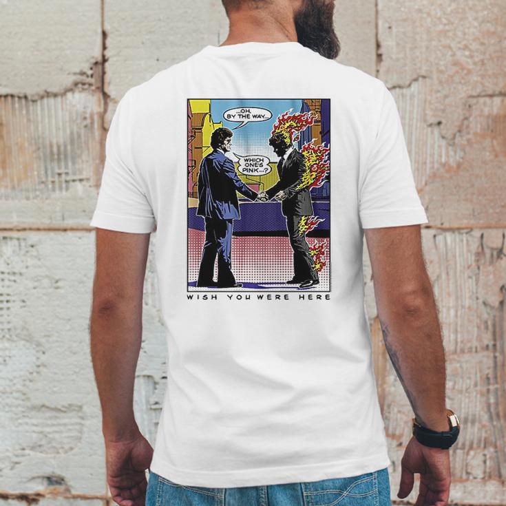 Wywh Pop Art Burning Man Mens Back Print T-shirt Funny Gifts