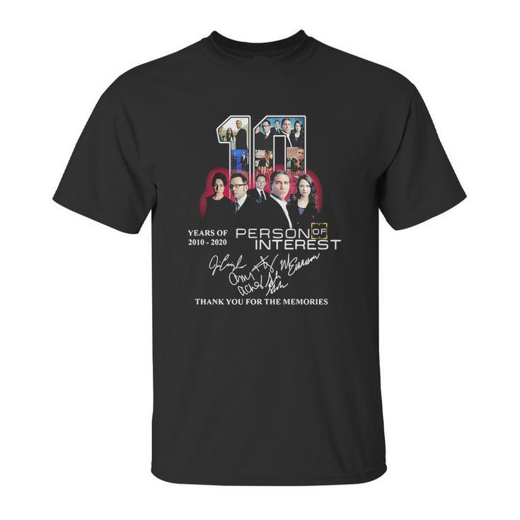 10 Years Of 2010-2020 Person Of Interest Signatures Shirt Unisex T-Shirt